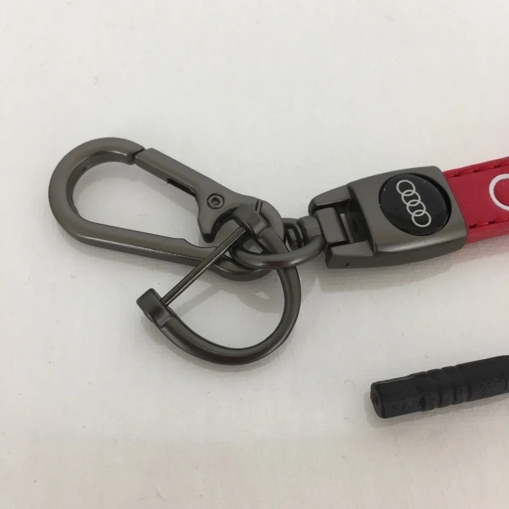 NEW Audi Keychain Red Key Fob NWT Auto Accessories Gift Unisex Car Keyring